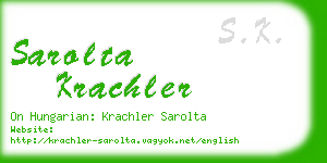 sarolta krachler business card